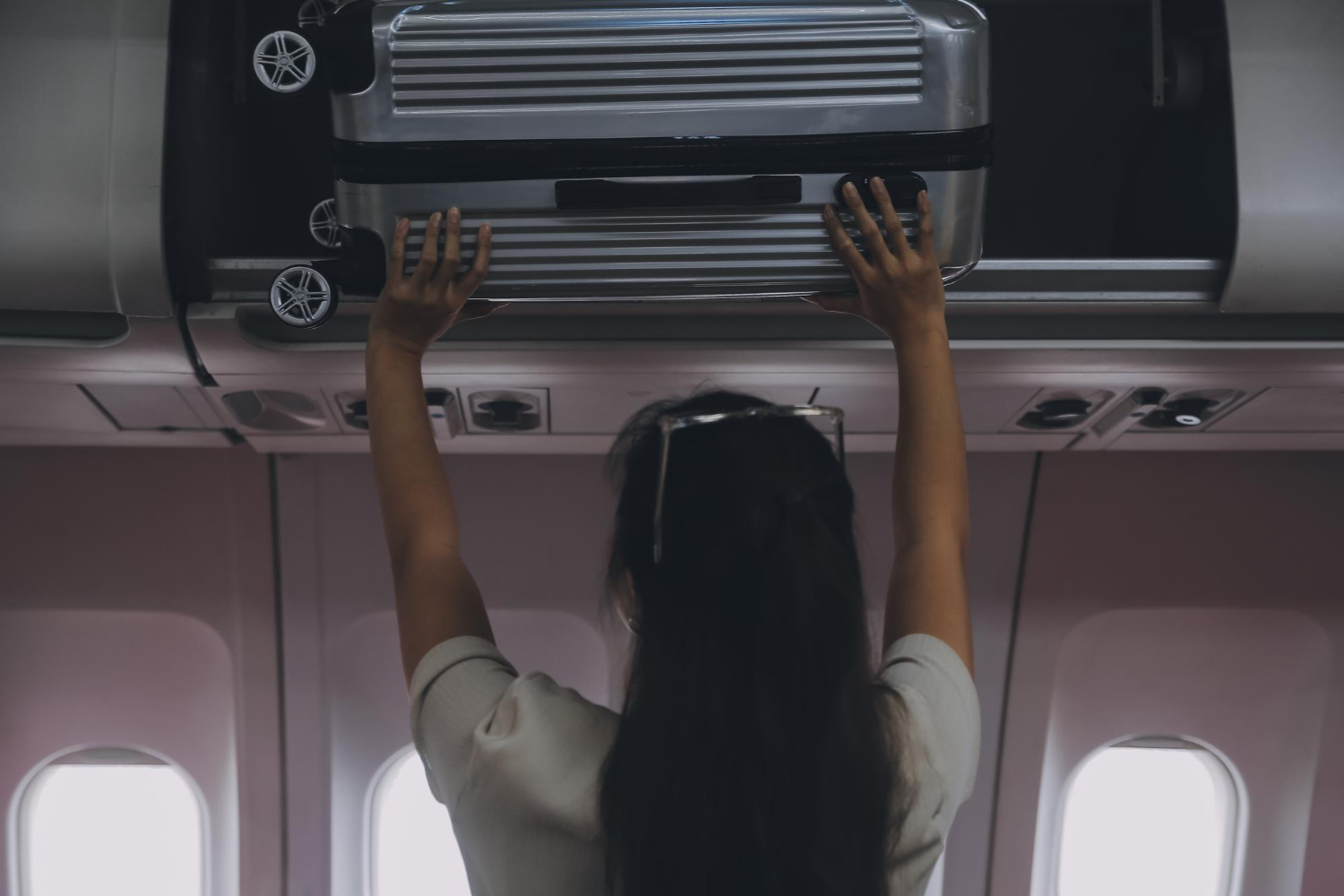 Arguing About Overhead Bin Space At The Door